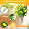 24-Pack Artificial Lemon Branches – Vivid Yellow Faux Lemons, Fake Fruit Stems for Table Centerpieces, Kitchen Décor, Home, Spring & Summer Decoration